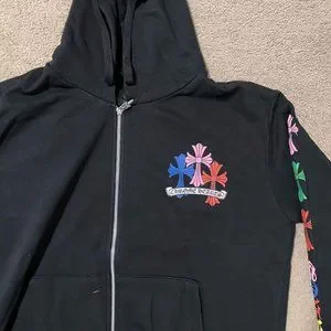 パーカー・フーディ Chrome Hearts / Multi Color Cross Cemetery Zip Up Hoodie Chrome Hearts Multi Color Cross Cemetery Zip Up Hoodie Black
